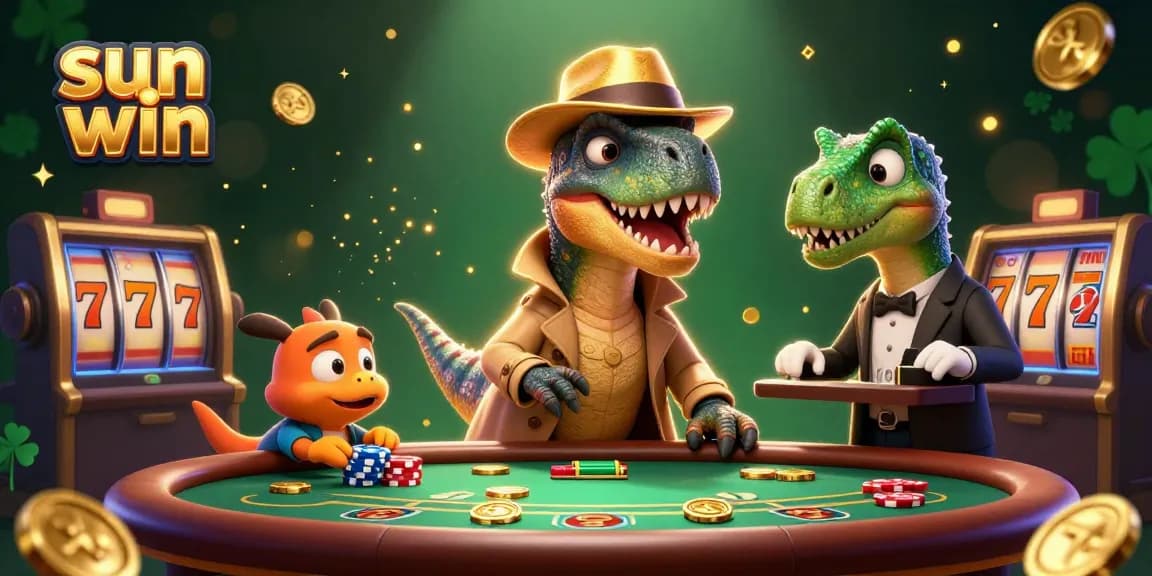Experience thrilling blackjack action with sun win in this exciting digital casino illustration featuring vibrant characters.