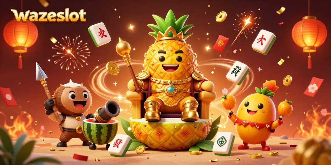 Play and win with WAZESLOT as the golden pineapple king rules the dynamic online casino scene.