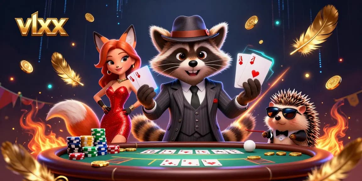 Experience winning with vlxx featuring poker high stakes with charismatic animal characters.