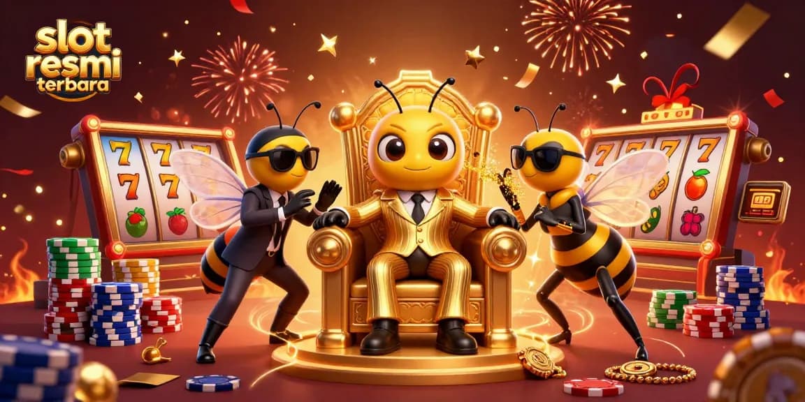 Slot resmi terbaru: Gambar menggugah suasana kasino dengan raja lebah dan elemen permainan yang menarik