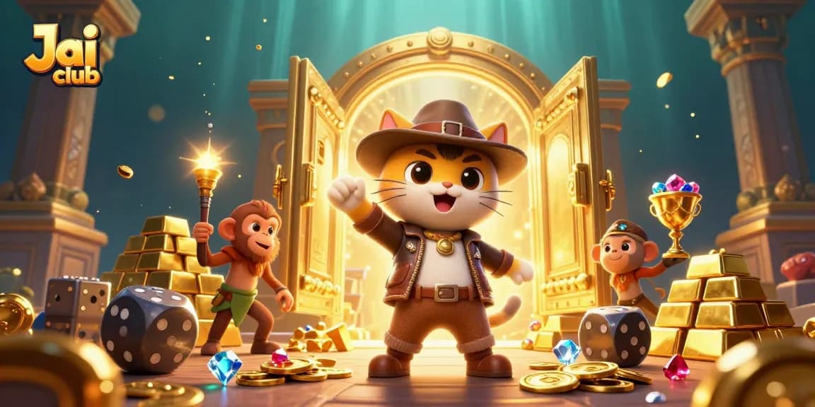 Engage with Jai club's dynamic casino adventure featuring a cat archaeologist and treasures.