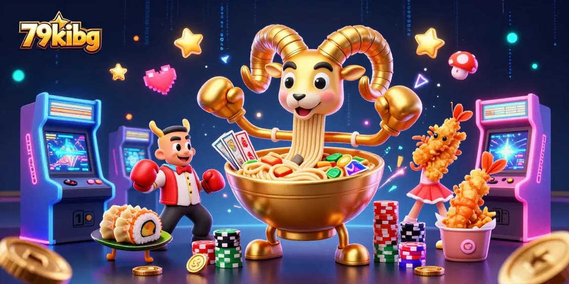 Engage with the vibrant magic of 79kibg's casino realm, featuring animated characters and gaming excitement.
