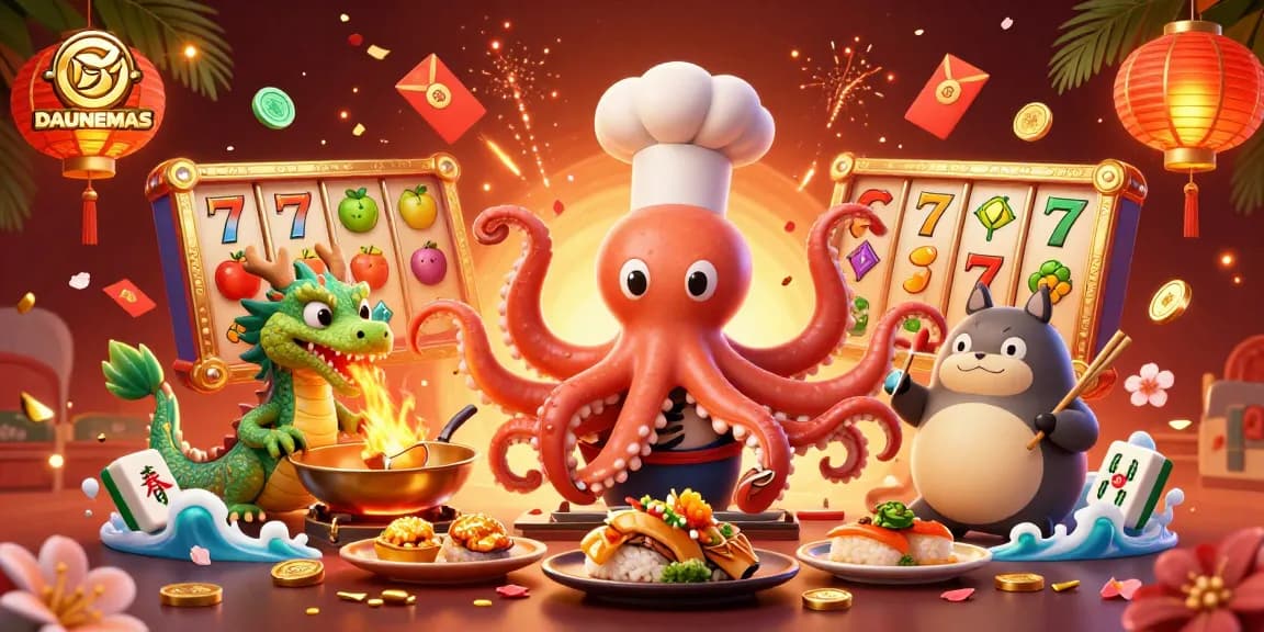 Experience DAUNEMAS with vibrant characters and dynamic slot game elements.
