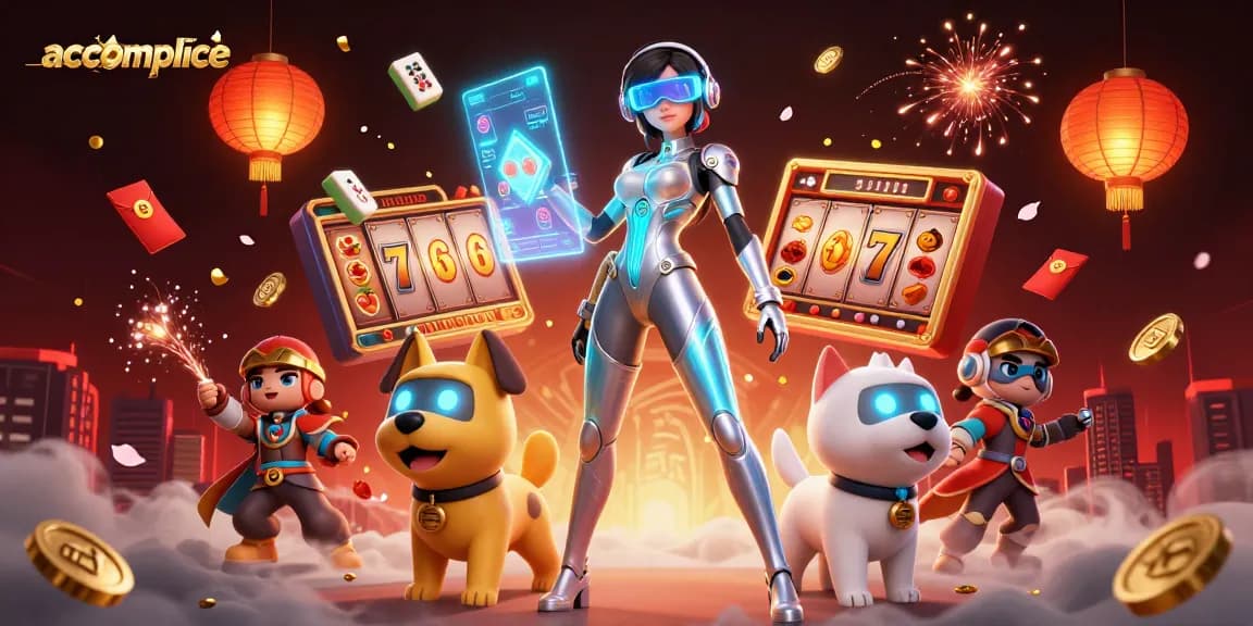 Experience the accomplice of thrilling slot games in a vibrant casino scene.