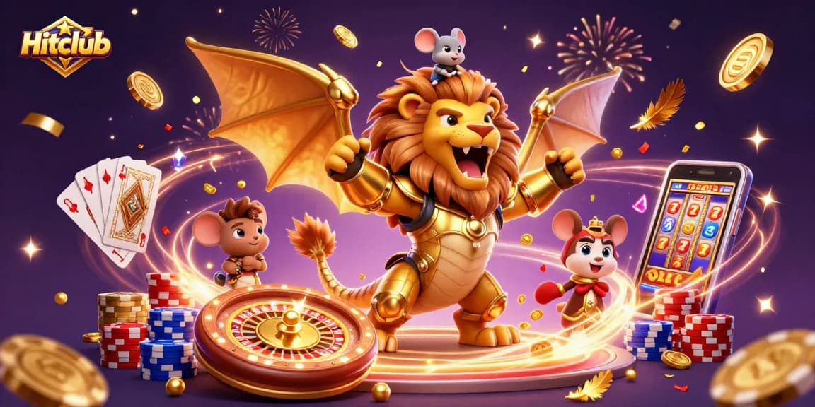 Experience the excitement of Hitclub with vibrant 3D casino elements and engaging gameplay.