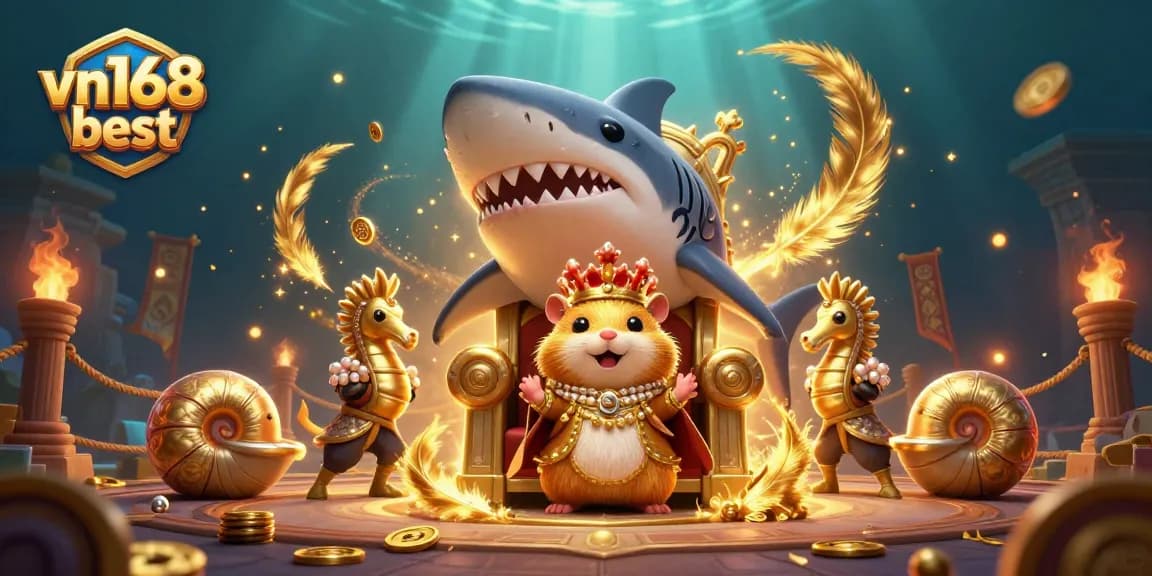 Bet big and win with the ultimate vn168 best casino adventure featuring a golden hamster king.