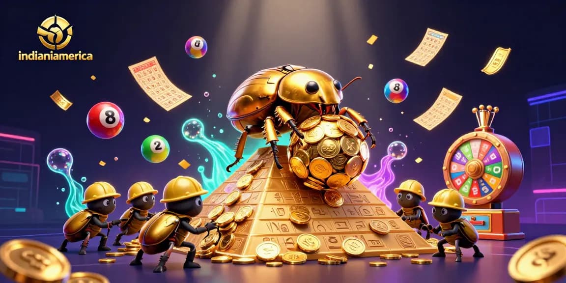 Experience the excitement of gambling with indianiamerica's vibrant casino-themed 3D illustration.