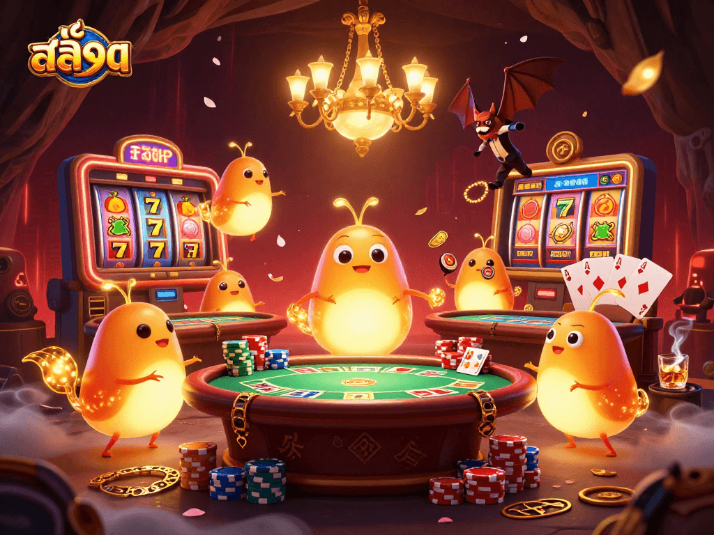 Engaging slot game scene with glowing characters and rich casino elements featuring สล็อต.
