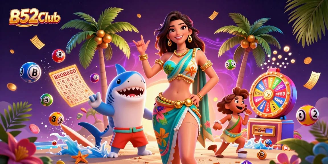 Engage in exciting gameplay at B52Club with vibrant lottery elements and a lively atmosphere.