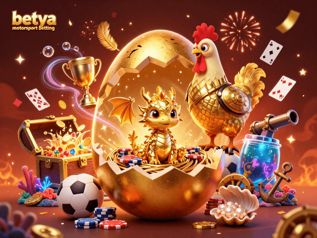 Join the excitement of betya motorsport betting with this vibrant 3D scene showcasing dynamic sports elements.
