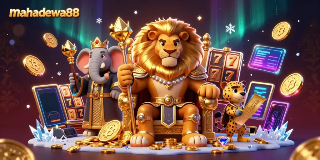 Experience excitement at mahadewa88 with a fierce lion king and dynamic gaming elements.