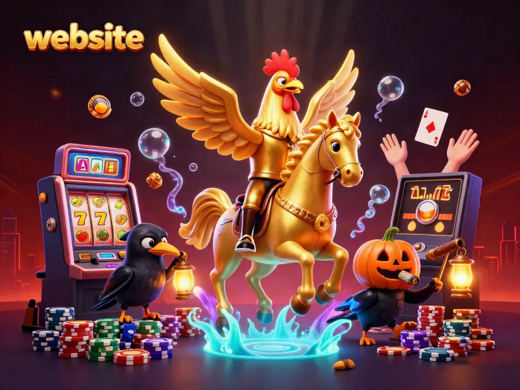 Menangkan permainan slot di website dengan ayam emas bertema kasino malam