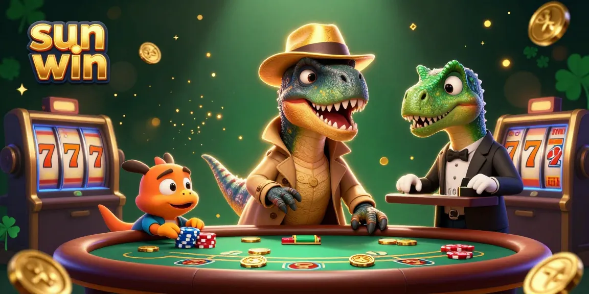 Experience thrilling blackjack action with sun win in this exciting digital casino illustration featuring vibrant characters.