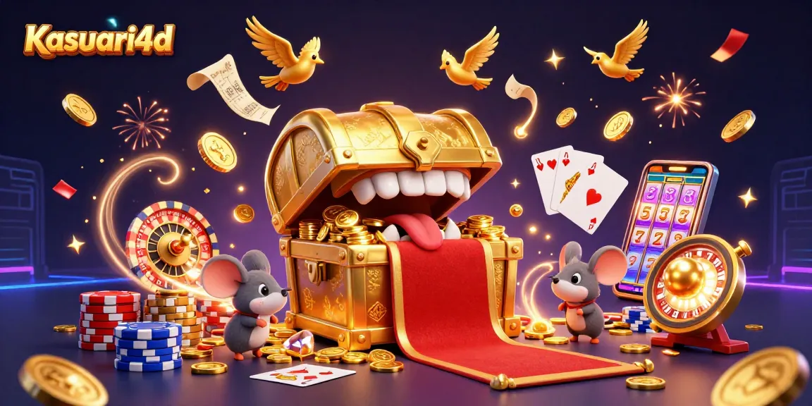 Kasuari4d menarik petualang dengan harta karun emas sambil merayakan kemenangan di kasino.