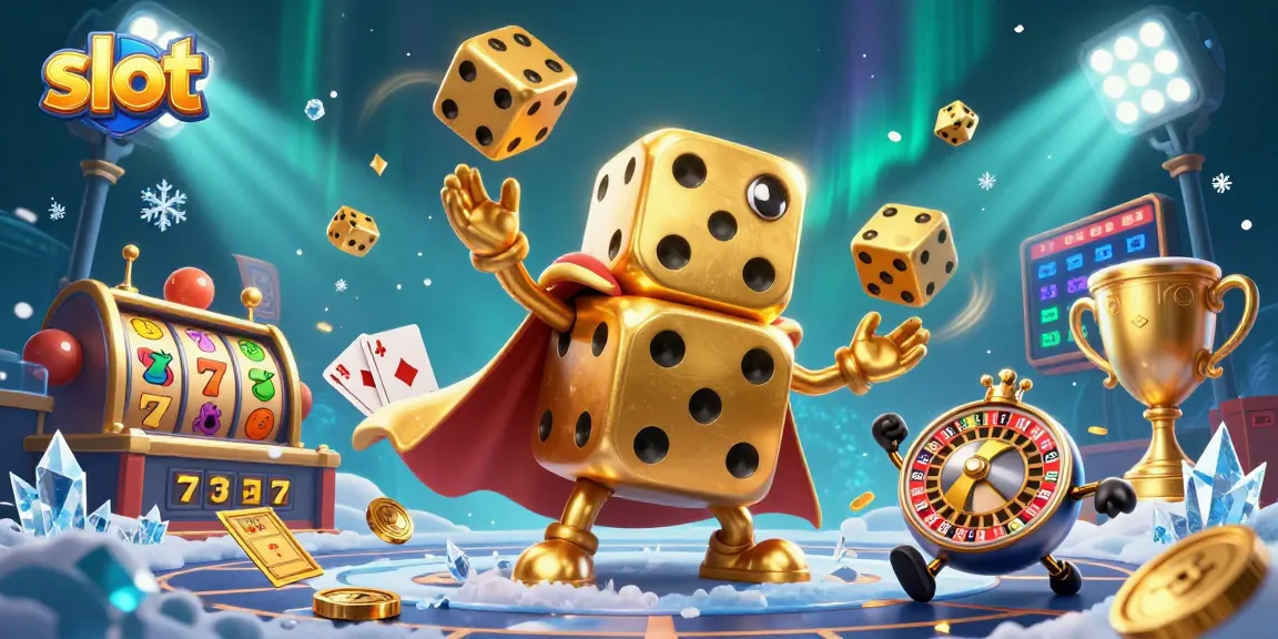 Slot gacor menarik dalam ilustrasi 3D penuh warna, dengan karakter unik dan elemen perjudian.