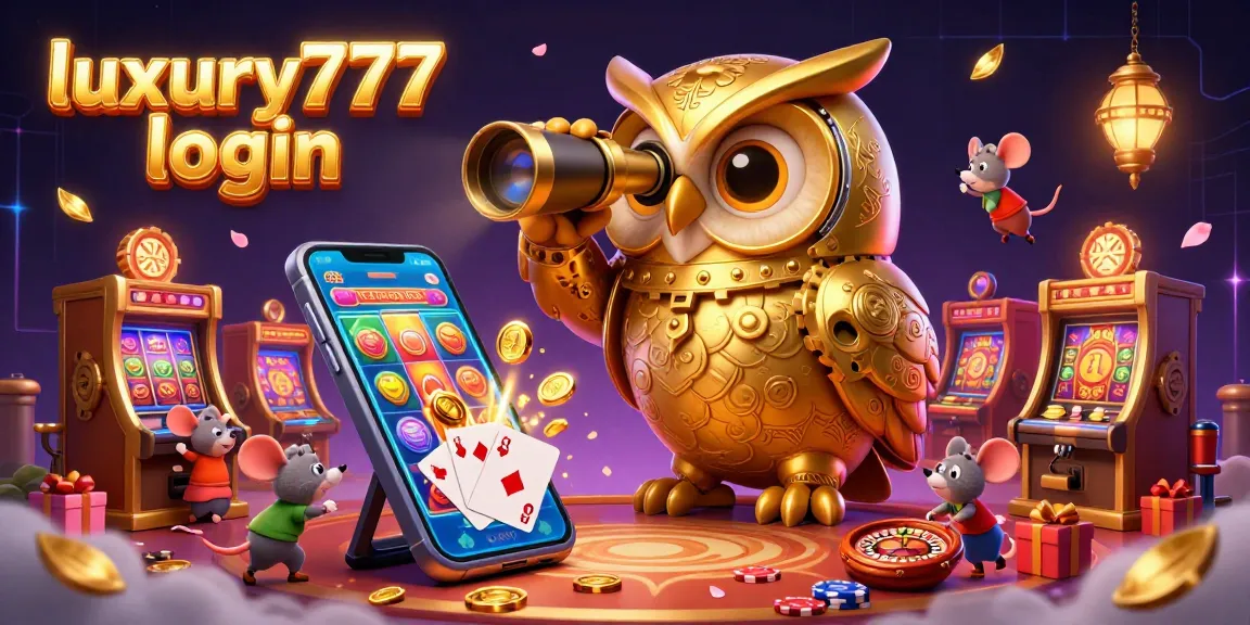 Aktivitas bermain judi di kasino virtual dengan luxury777 login, menampilkan karakter unik di antara mesin slot.