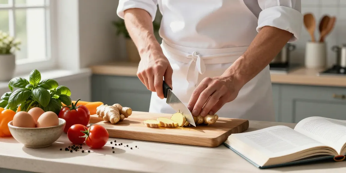 Discover delicious ginger recipes while exploring เว็บสล็อต culinary wisdom in a warm kitchen scene.