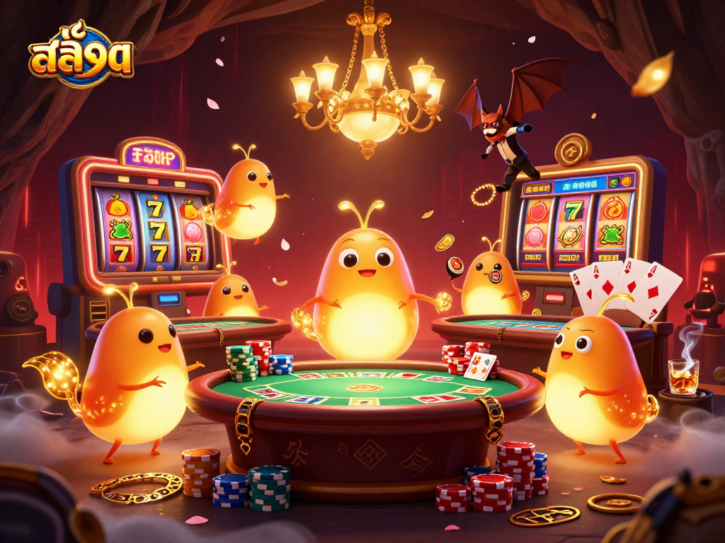 Engaging slot game scene with glowing characters and rich casino elements featuring สล็อต.
