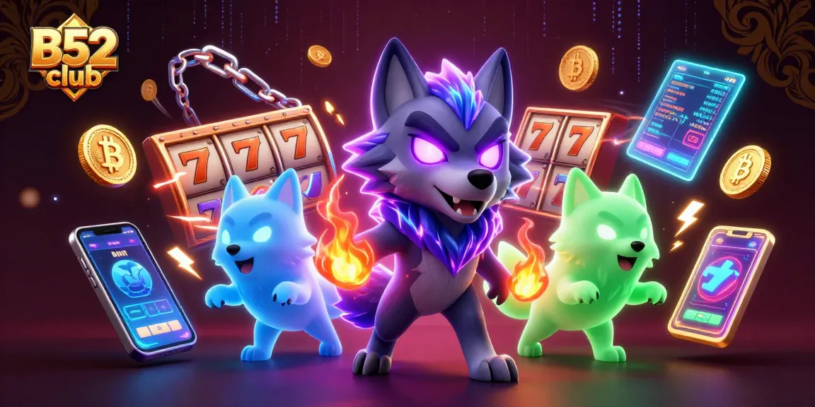 B52 club captures thrilling slot gaming with dynamic 3D wolves and neon cryptocurrencies