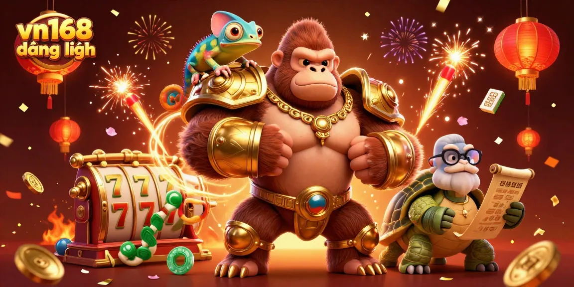 Experience thrilling action with vn168 đăng nhập in a vibrant 3D casino scene featuring characters and dynamic casino elements.
