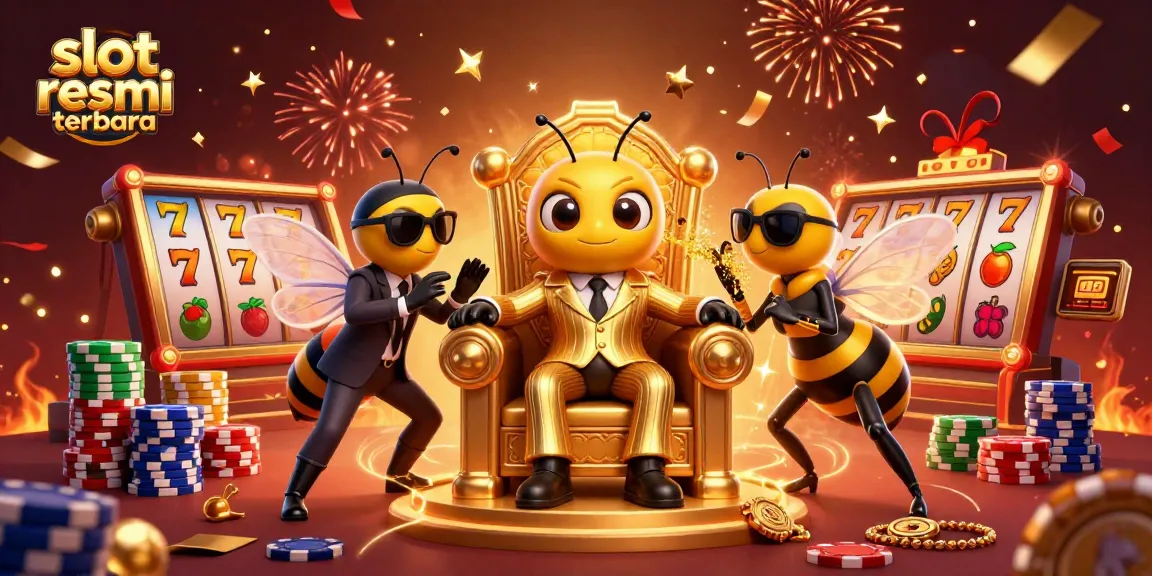 Slot resmi terbaru: Gambar menggugah suasana kasino dengan raja lebah dan elemen permainan yang menarik