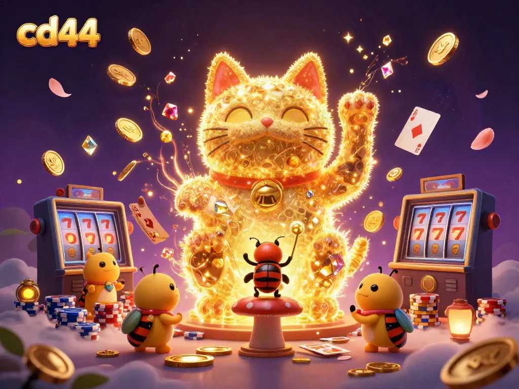 Experience luck and excitement with cd44's vibrant casino-themed illustration showcasing playful elements.