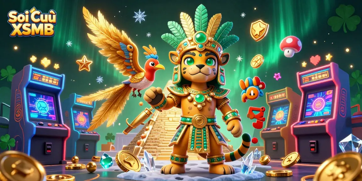 Soi Cầu XSMB lottery predictions featuring dynamic characters and vibrant game elements.