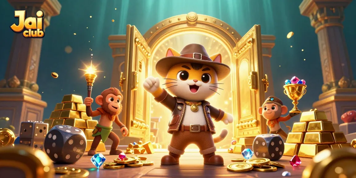 Engage with Jai club's dynamic casino adventure featuring a cat archaeologist and treasures.