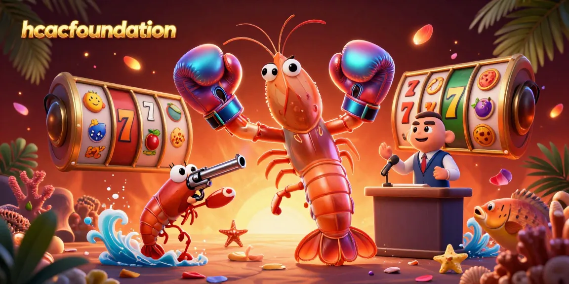 Win jackpots at hcacfoundation with vibrant 3D characters and essential casino elements.