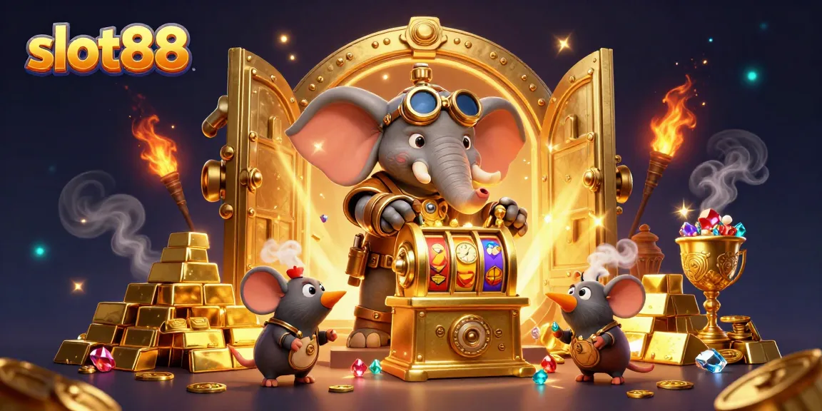 Slot88 menghidupkan pengalaman bermain dengan mesin slot emas dan karakter steampunk yang unik.