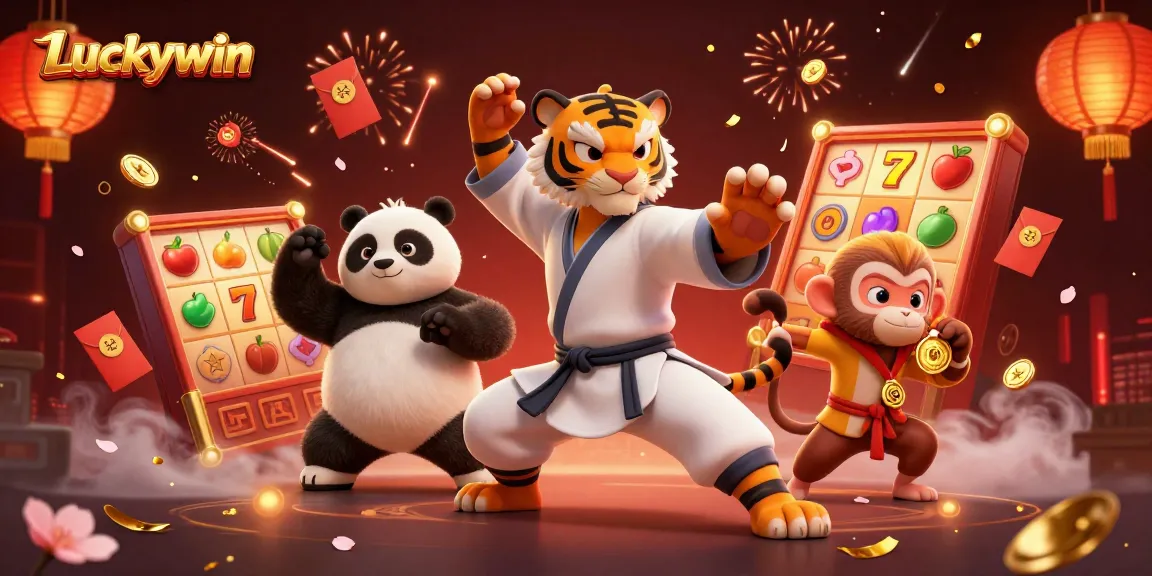 Experience thrilling gameplay with Luckywin's dynamic slot machines, vibrant symbols, and exciting casino atmosphere.
