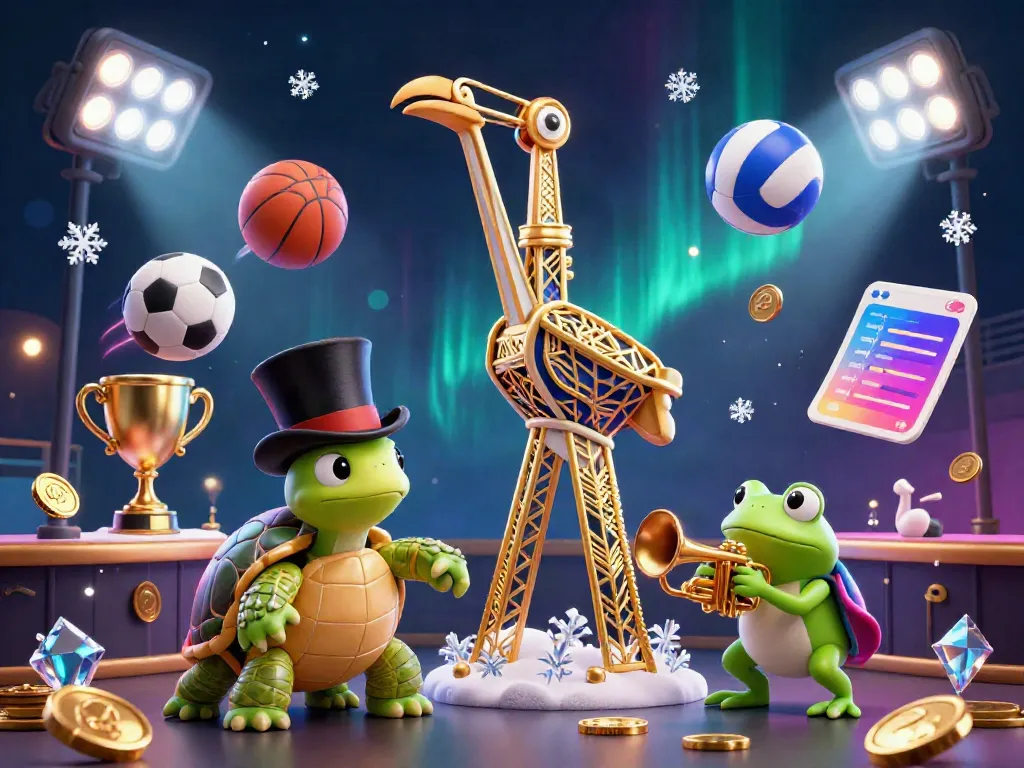 Experience the excitement at 8kbeteu with a vibrant, dynamic 3D illustration showcasing betting elements and delightful characters.