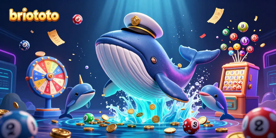 Briototo showcases a lively casino scene with vibrant characters like a whale and narwhal, surrounded by festive gambling elements.