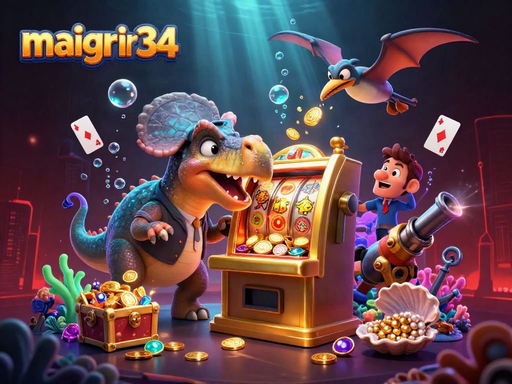 maigrir34 fait tourner des machines à sous avec des dinosaures dans un casino virtuel