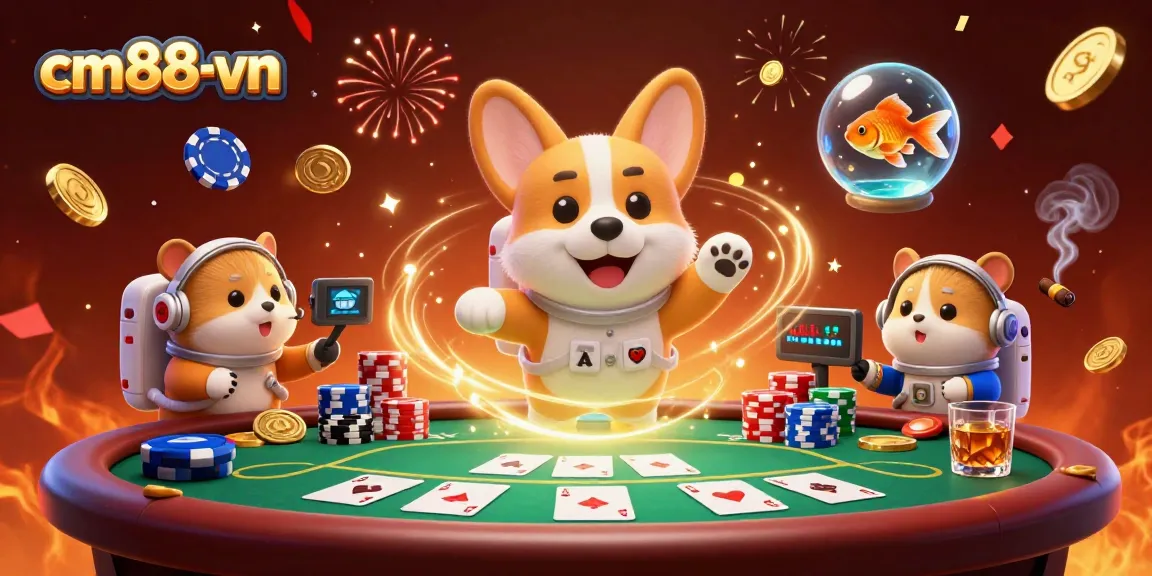 Catch thrilling moments at cm88-vn with a 3D illustration capturing an adventurous space casino.