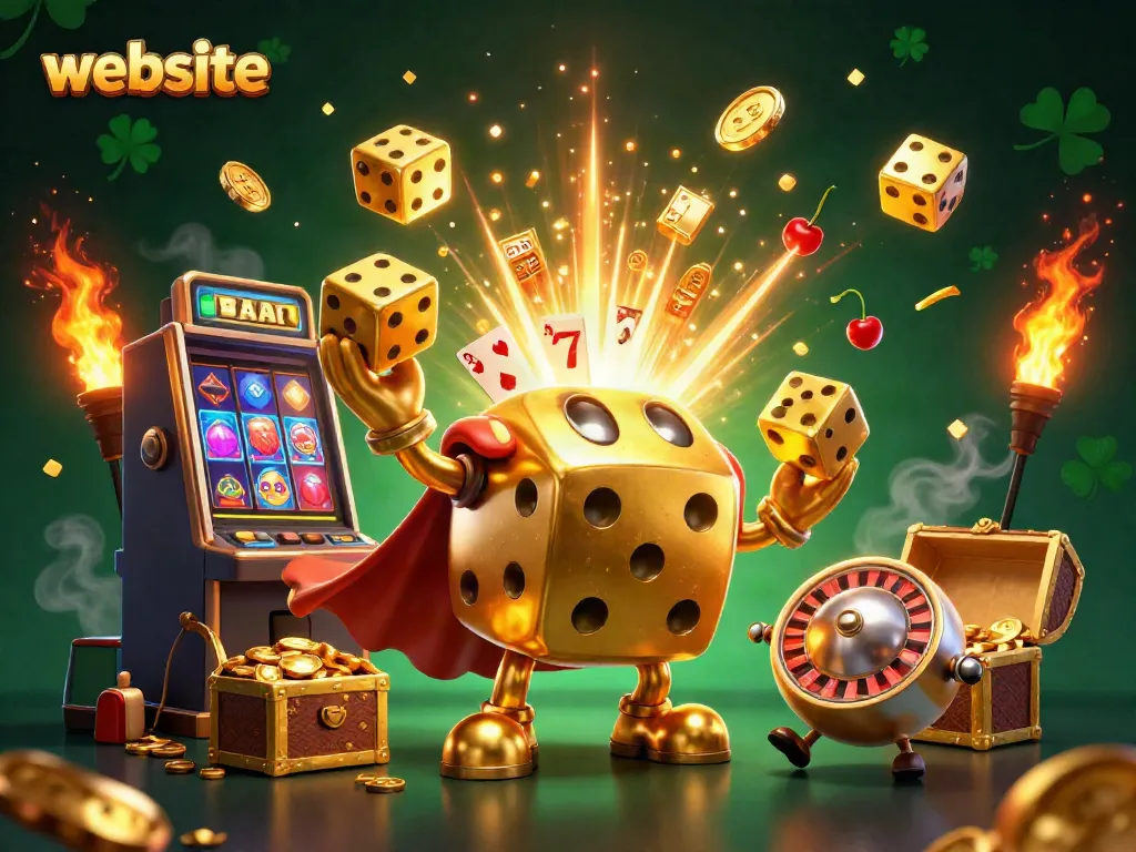 Bermain judi slot online di website dengan jackpot berlian dan simbol keberuntungan.