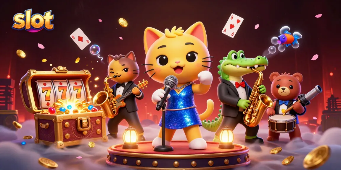 Slot online yang menarik dengan karakter kartun di kasino, penuh dengan elemen menarik.