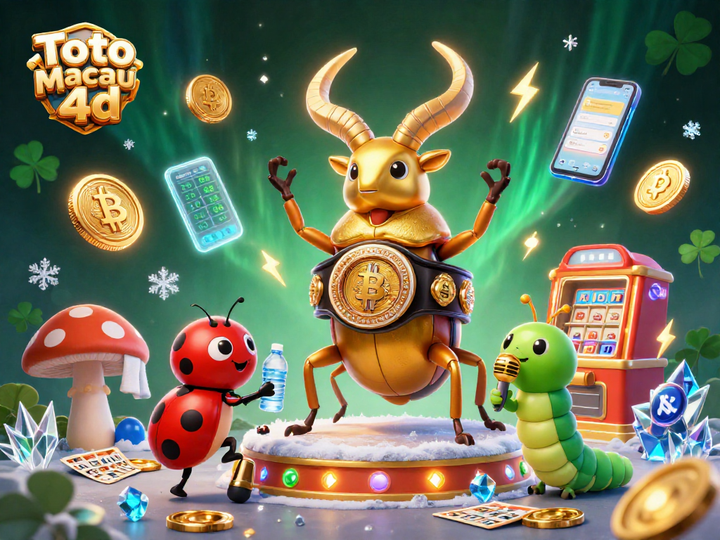 Take a shot at Toto Macau 4d with vibrant lottery visuals featuring a boxing beetle and ladybug