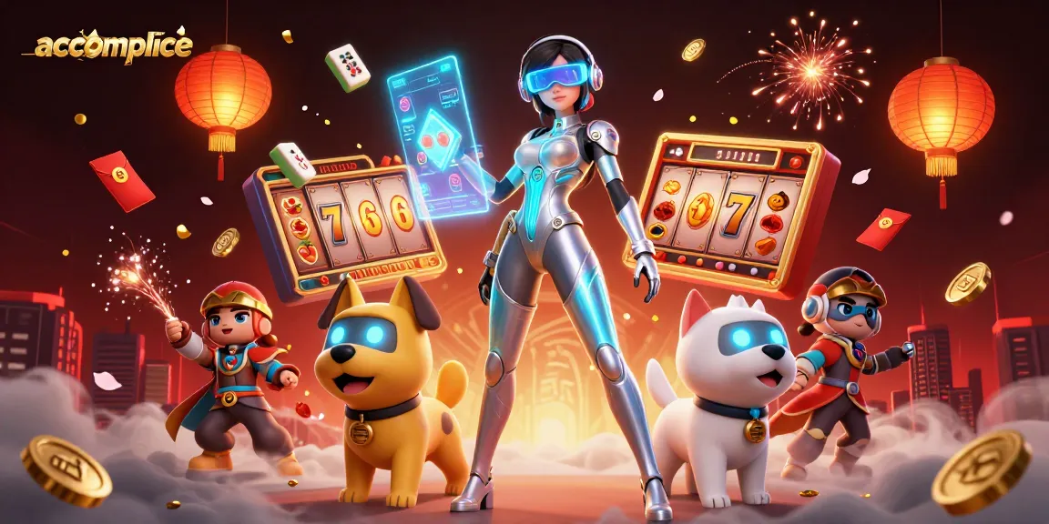 Experience the accomplice of thrilling slot games in a vibrant casino scene.