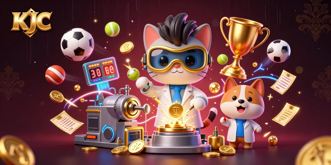 Betting on KJC casinos to win with a dynamic scene of 3D characters and gambling elements.
