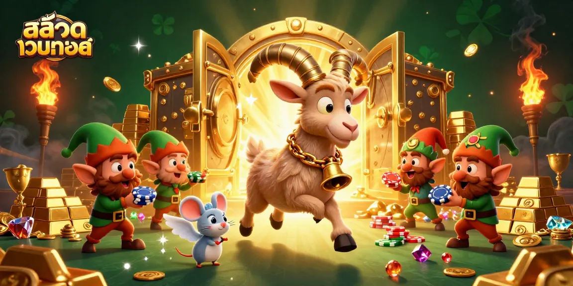Experience exciting gameplay at สล็อตเว็บตรง with whimsical 3D characters in a vibrant casino setting.