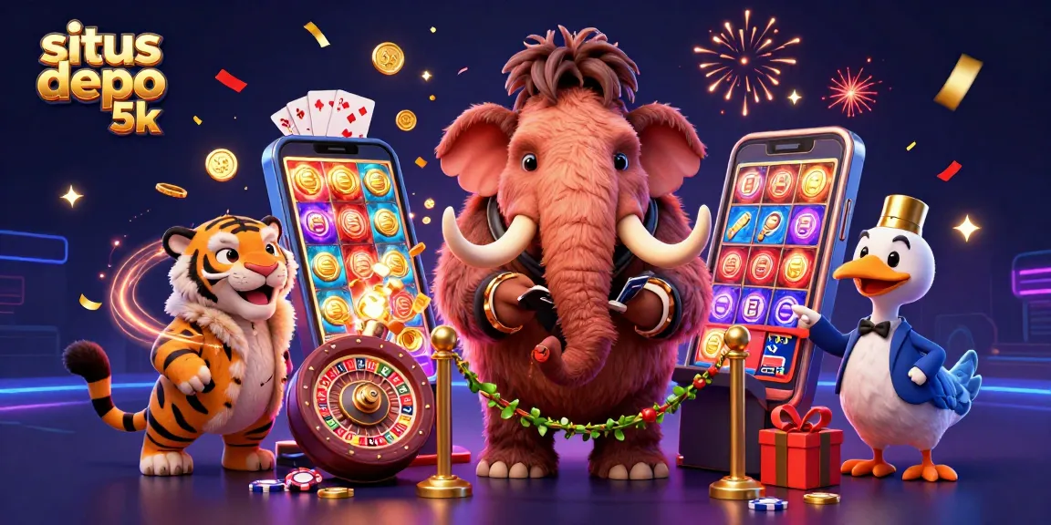 Experience the excitement of situs depo 5k with vibrant casino characters and immersive gaming elements.