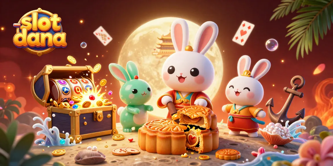 Engage with slot dana through an exciting scene featuring a moon rabbit and casino elements.