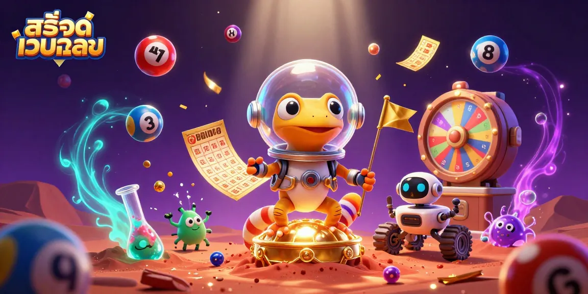 Experience the thrill of สล็อตเว็บตรง gaming with colorful elements and alien characters celebrating in a vibrant casino.