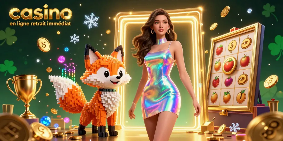 Participez à un casino en ligne retrait immédiat avec des personnages numériques enchanteurs et des éléments de jeu vibrants mettant en avant l'excitation des paiements instantanés.
