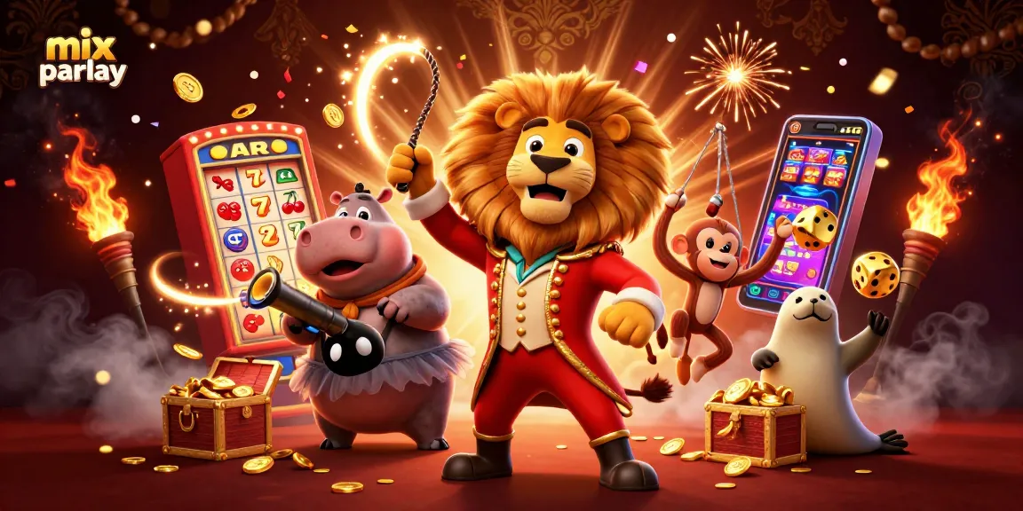 Experience the thrill of mix parlay betting with dynamic casino characters and vibrant game elements.