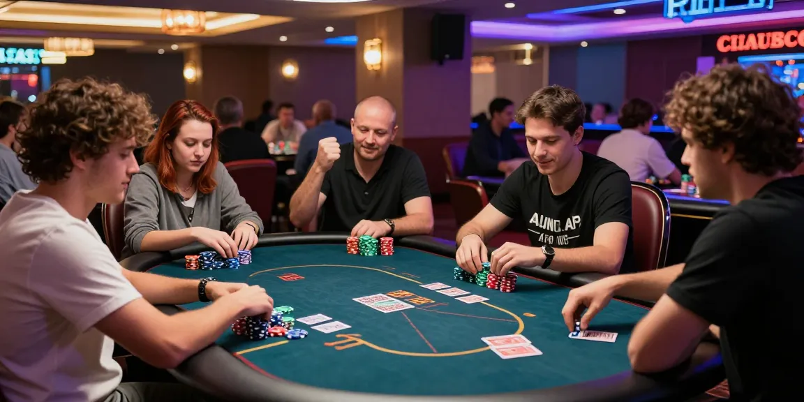 Exciting poker APK action with players engaged in a lively casino atmosphere.