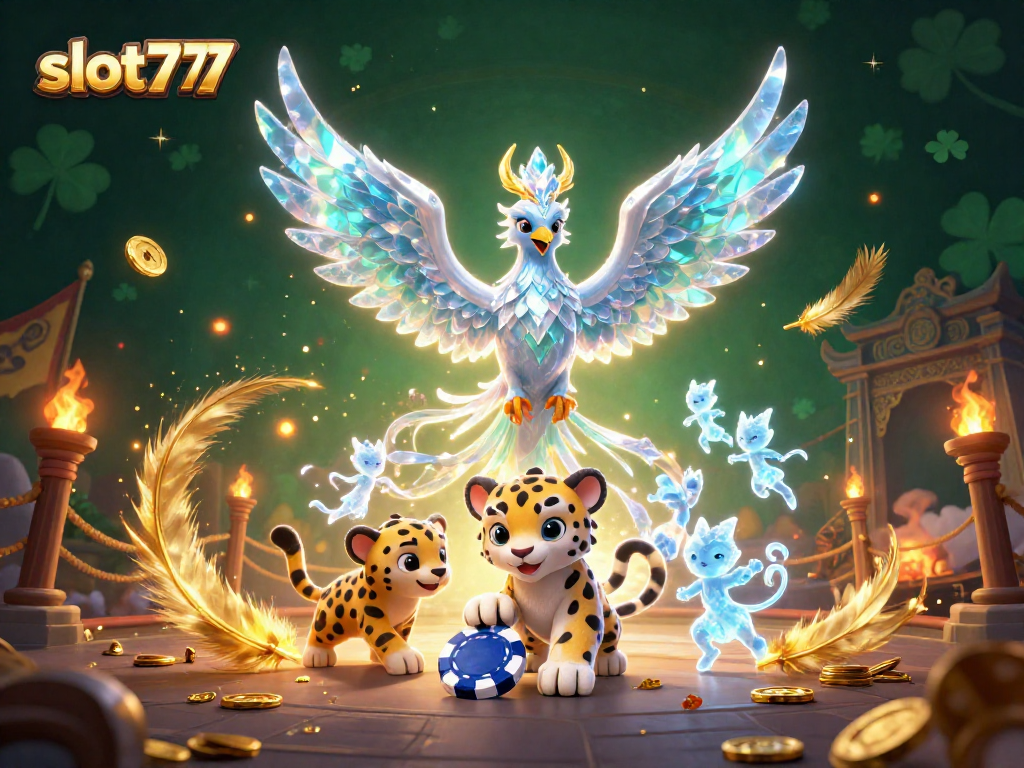 Menggandakan keseruan slot777 dengan phoenix es dan sprite berkilau, siap menangkan jackpot!