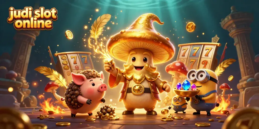 Experience the vibrant world of judi slot online with magical characters and dynamic gaming elements.