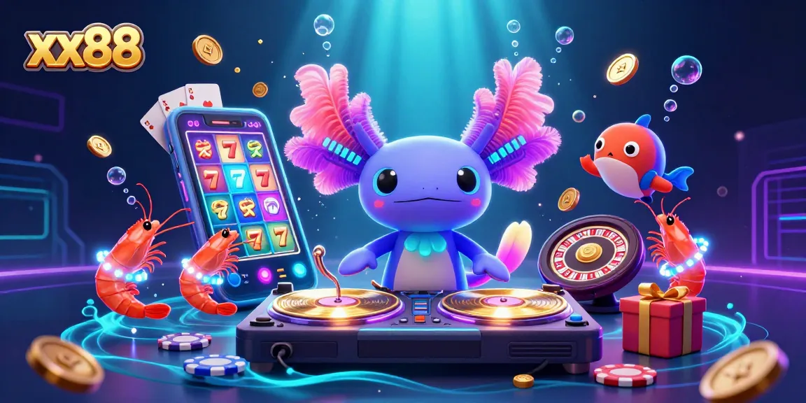 Experience thrilling gameplay at xx88 with vibrant slot games and colorful characters in an energetic casino scene.